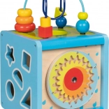 Wooden Activity Cube for Kids 5-in-1