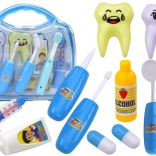 Tool set for a little dentist in a suitcase