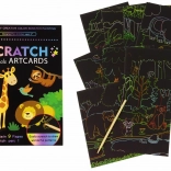 Scratch-off coloring book for kids ZOO animals