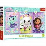 Puzzle 3x50 - Gabby's Dollhouse: Meet Gabby and the Cats