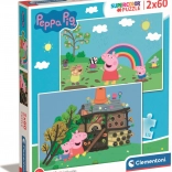 Peppa Pig Puzzle 2x60 Pieces