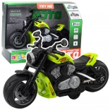 Green Motorcycle Toy with Effects