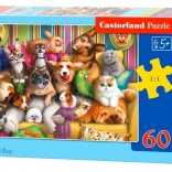 CASTORLAND Happy Animals 60-Piece Puzzle
