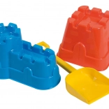 ANDRONI zandvormpjes – kasteelmuren met schep (mix van kleuren)