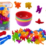 Set educativo per l'apprendimento dei colori e del conteggio Dinosauri 48 pezzi