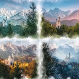 RAVENSBURGER Puzzle Neuschwanstein in Four Seasons 18,000 Pieces