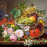 Still Life with Flowers and Fruit Puzzle, 2000 Pieces, Castorland