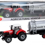 Tractor Toy with Tanker in Red Drive