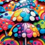 Square Puzzle Colorful Umbrellas 1023 Pieces