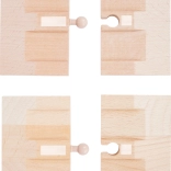 Small foot wooden ramps for car track, 4 pcs