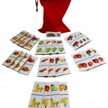 Wooden Domino Fruits and Vegetables 28 Pieces