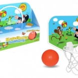 Kleine Mol basketbal – hangende basket met balletje voor aan de deur