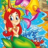 wooden puzzle mermaid and her friends 16 pieces
