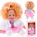 Interactive Doll Alicja 32 cm with Curly Blonde Hair – talks and babbles