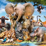 RAVENSBURGER puzzle African Friends 300 pieces