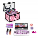 kids’ makeup and nail polish set in a cosmetic case