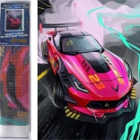 Gyémántszemes kirakó Rózsaszín sportkocsi 30 × 40 cm
