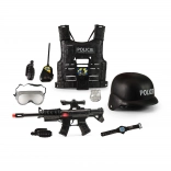 Rendőrmellény cseh feliratokkal és kiegészítőkkel – gyerek rendőr készlet