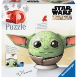 Ravensburger 3D Puzzle STAR WARS Mandalorian Grogu – Sphere, 72 Pieces