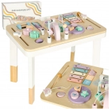 Montessori activity table LULILO LUDO, pastel pink
