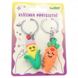 Friendship keychain set with a vegetable motif, 2 pcs
