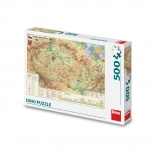 Dino Puzzle Map of the Czech Republic 500 pieces