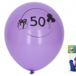 Ballonnen 30 cm met het getal 50, mix van kleuren – set van 5 stuks
