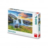 Puzzle DINO Icelandic Waterfall 500 Pieces