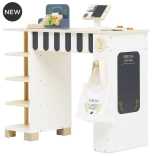 Le Toy Van market stall with cash register and accessories