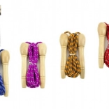 Skipping Rope with Wooden Handles in Various Colors