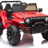 elektrické autíčko lean cars červené 12v s eva kolesami a bluetooth