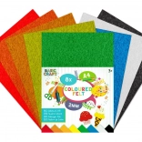 Set gekleurde vilten vellen A4, 8 vellen, 2 mm