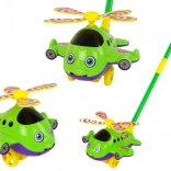 Green Cheerful Push Helicopter
