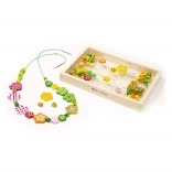 Green Beaded Set Flowers