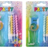 Zabavna svijeća broj 5 s dodatnim svijećama