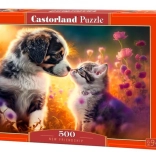 CASTORLAND 500-piece Puzzle – New Friendship (Dog and Cat)