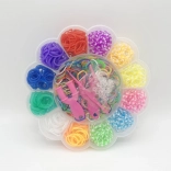 Set d’élastiques pour fabriquer des bracelets Loom Bands – fleur, 900 pcs