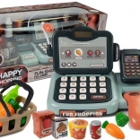 Kids’ cash register with microphone, sounds, and payment terminal