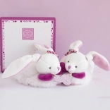 Coffret cadeau chaussons avec hochets lapin 6–12 mois