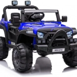 Detské elektrické autíčko 12V v modrej farbe s EVA kolesami a diaľkovým ovládaním