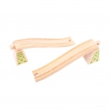 Op- en afritten met pilaren 2 stuks Bigjigs Rail