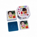 Pexeso Beroepen 1 – waterbestendig, Tsjechisch-Slowaaks-Engels, 64 kaarten in een blikken doosje