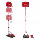 Children's basketball hoop with adjustable height and pump