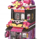 qman city corner trendy cosmetics shop building set