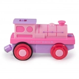 Elektrische locomotief Bigjigs Rail roze