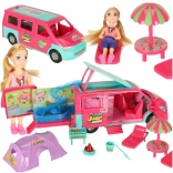 Camping Caravan for Dolls with Accessories and Pool