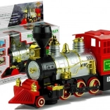 Nagy elemes vonat mozdonnyal és hanggal