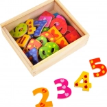 Small Foot wooden colorful magnetic numbers 40 pcs