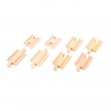 Fa sínösszekötők 7 cm (8 db) BIGJIGS RAIL