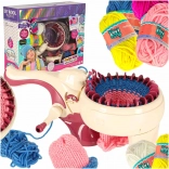 Kötőgép kötő- és varrókészlettel, 5 színű fonallal